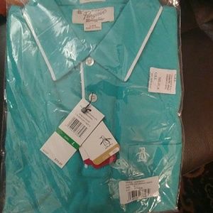NWT Original Penguin Classic Fit Bright Aqua Large